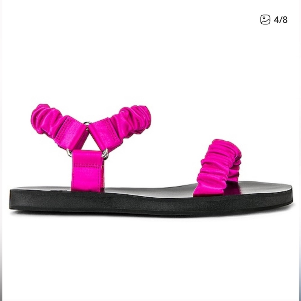 LPA Alexi Flat Sandal in Pink with Black Soles - NWOT!